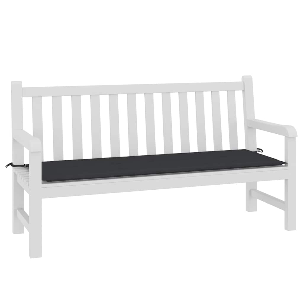 fekete oxford szövet kerti padpárna 150x50x3 cm