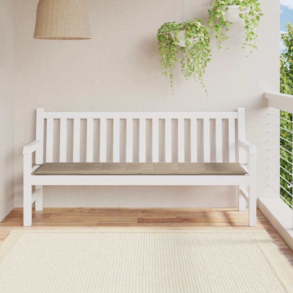 tópszínű oxford szövet kerti padpárna 180x50x3 cm