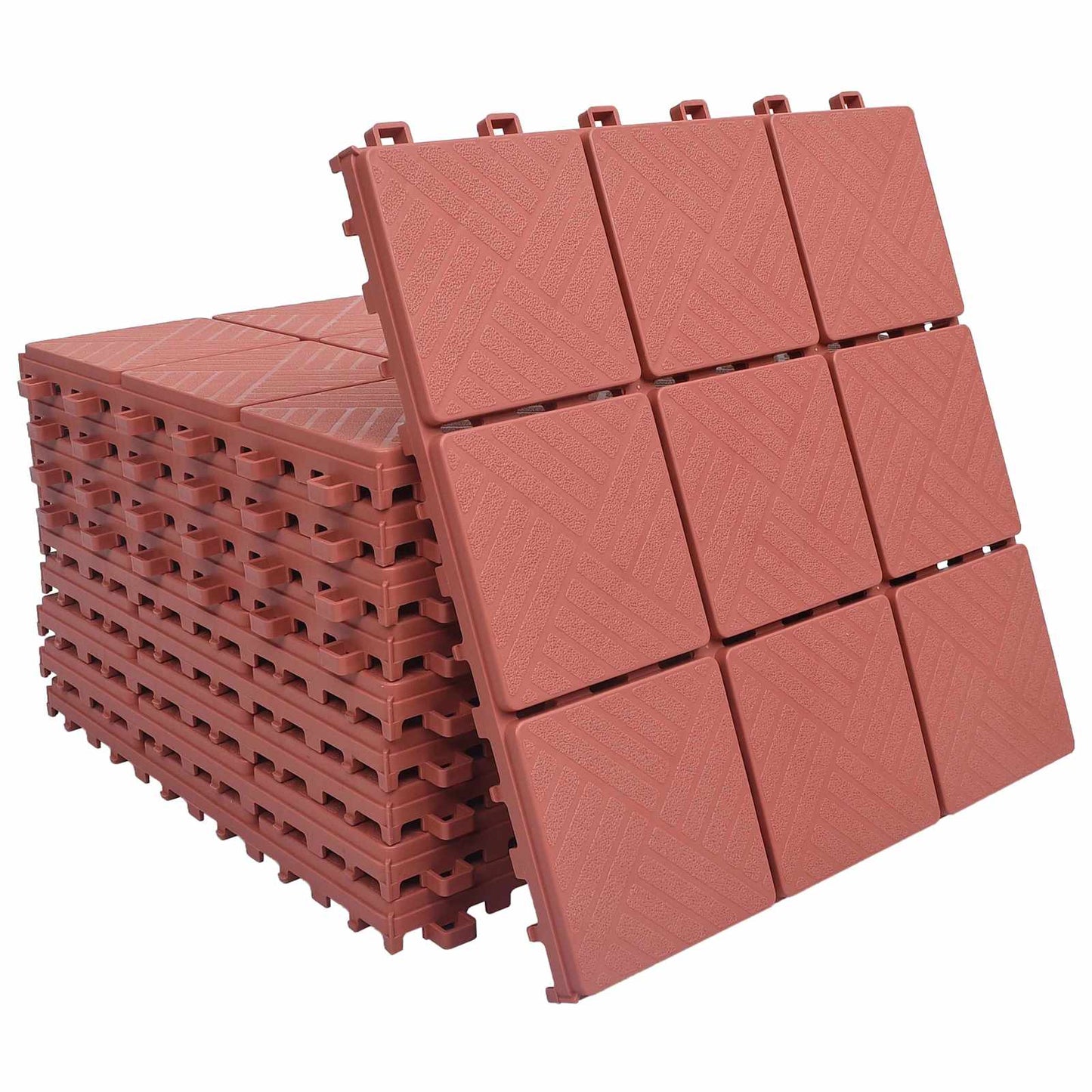 Faszegély járólap 10 pcs Piros 30,5 x 30,5 x 2,2 cm