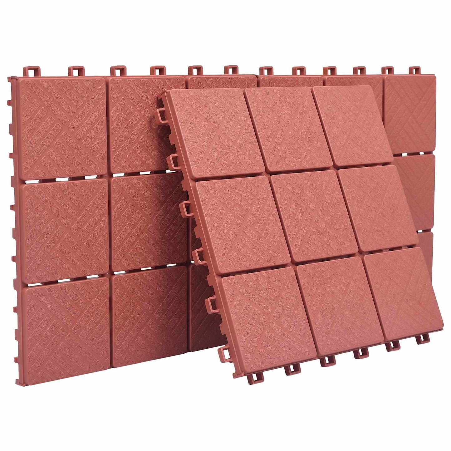 Faszegély járólap 10 pcs Piros 30,5 x 30,5 x 2,2 cm
