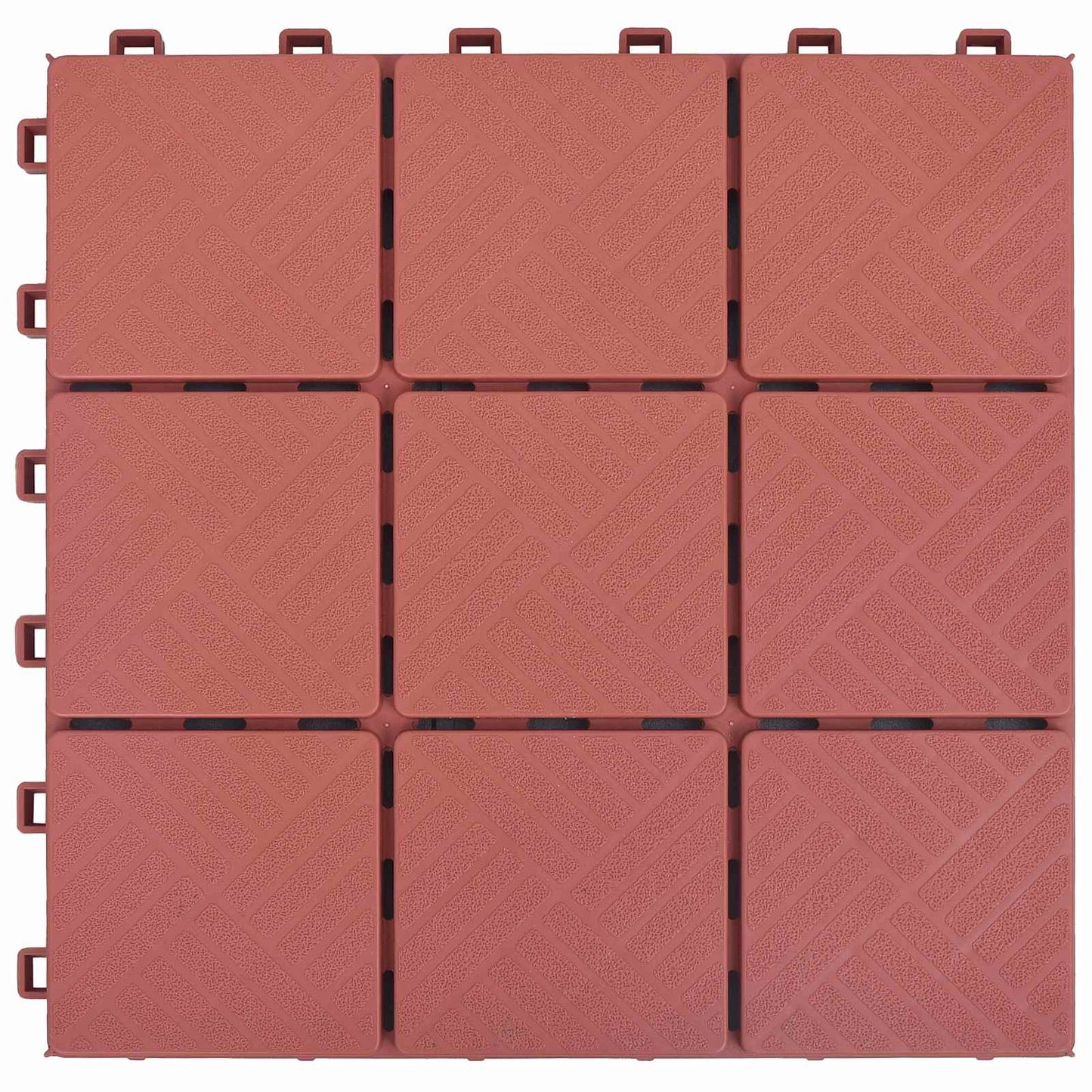 Faszegély járólap 10 pcs Piros 30,5 x 30,5 x 2,2 cm
