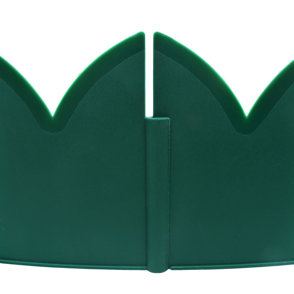 10 db zöld polipropilén gyepszegély 65 x 15 cm
