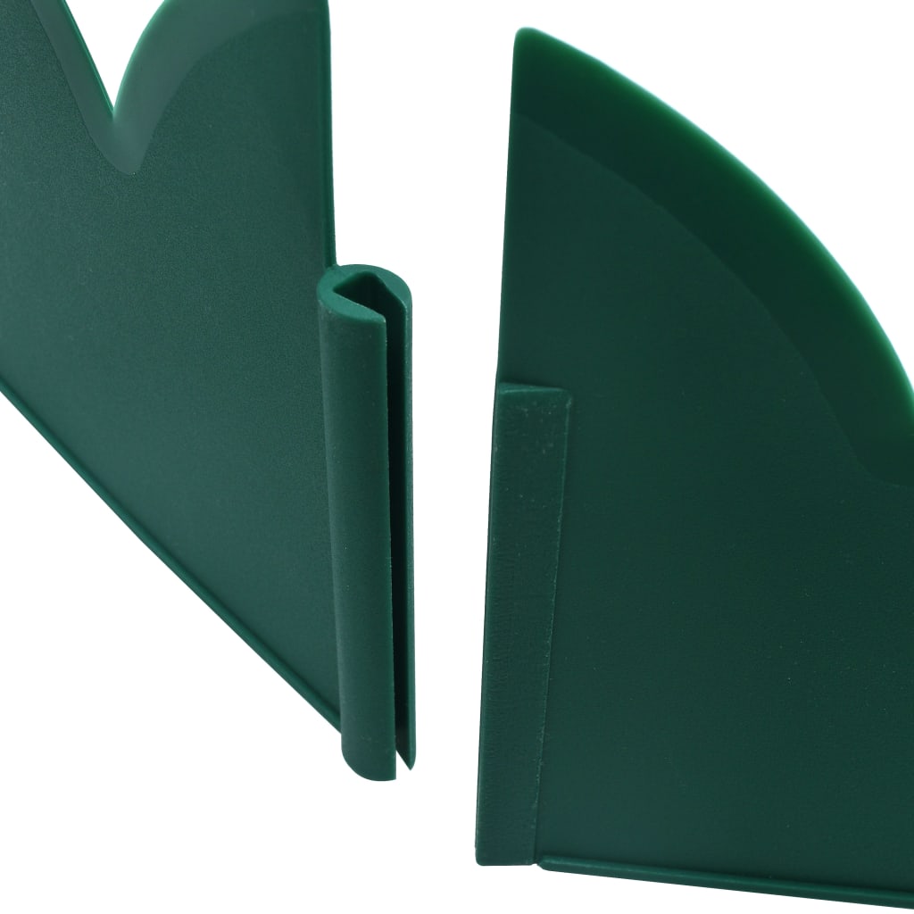10 db zöld polipropilén gyepszegély 65 x 15 cm