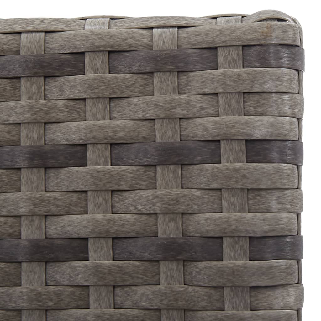 13 részes antracitszürke polyrattan étkezőszett párnákkal