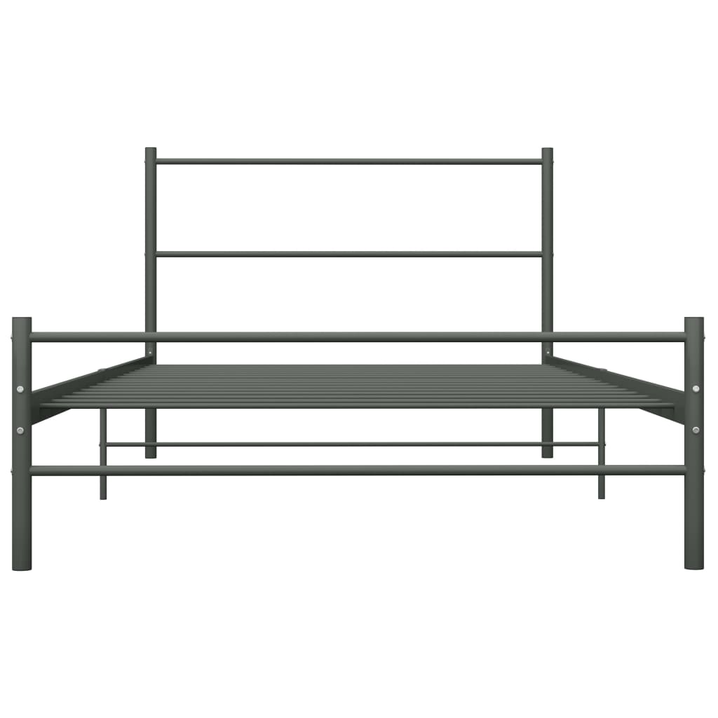 szürke fém ágykeret 100 x 200 cm