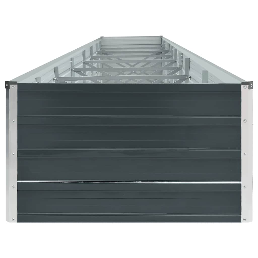 antracitszürke horganyzott acél kerti magaságyás 600x80x45 cm
