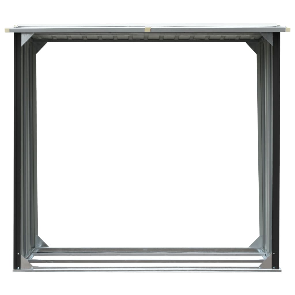 antracit horganyzott acél tűzifatároló 172 x 91 x 154 cm
