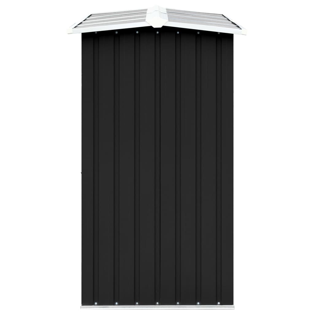 antracitszürke horganyzott acél tűzifatároló 330 x 92 x 153 cm