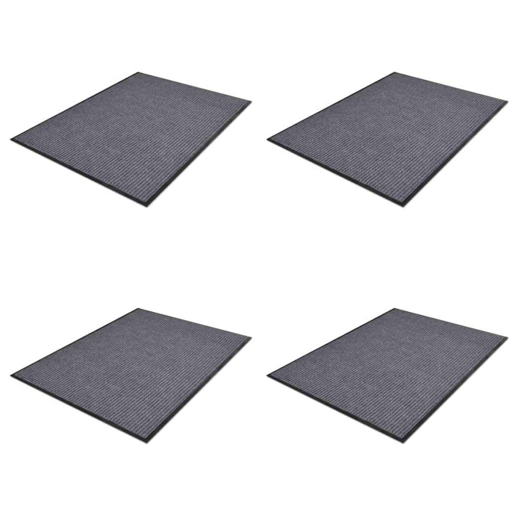 4 db szürke PVC lábtörlő 90 x 60 cm