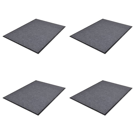 4 db szürke PVC lábtörlő 90 x 60 cm