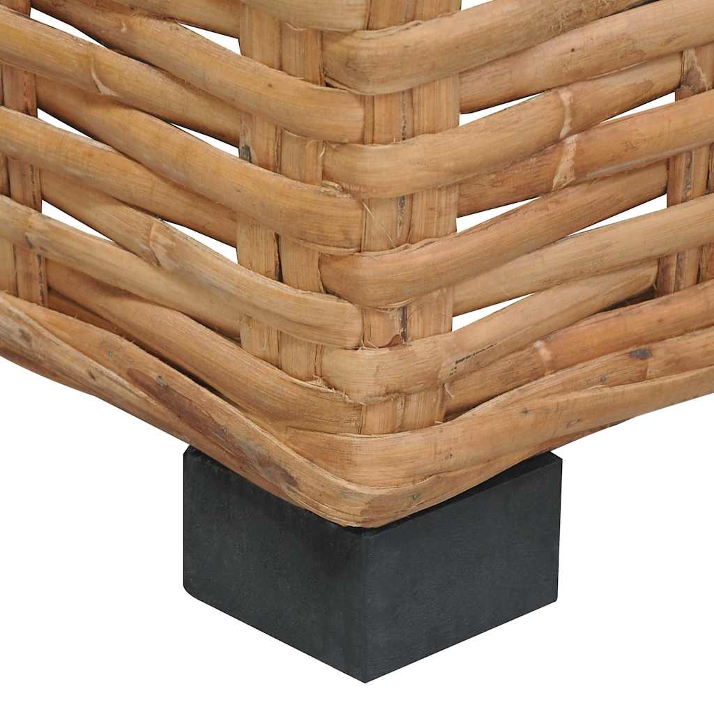 természetes rattan sarokkanapé párnával