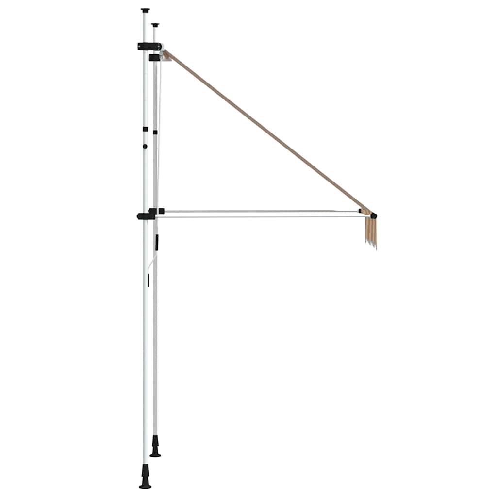 narancssárga-fehér csíkos kézzel feltekerhető napellenző 100 cm
