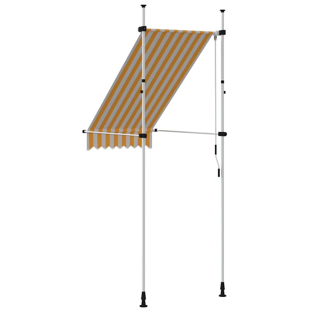 narancssárga-fehér csíkos kézzel feltekerhető napellenző 100 cm