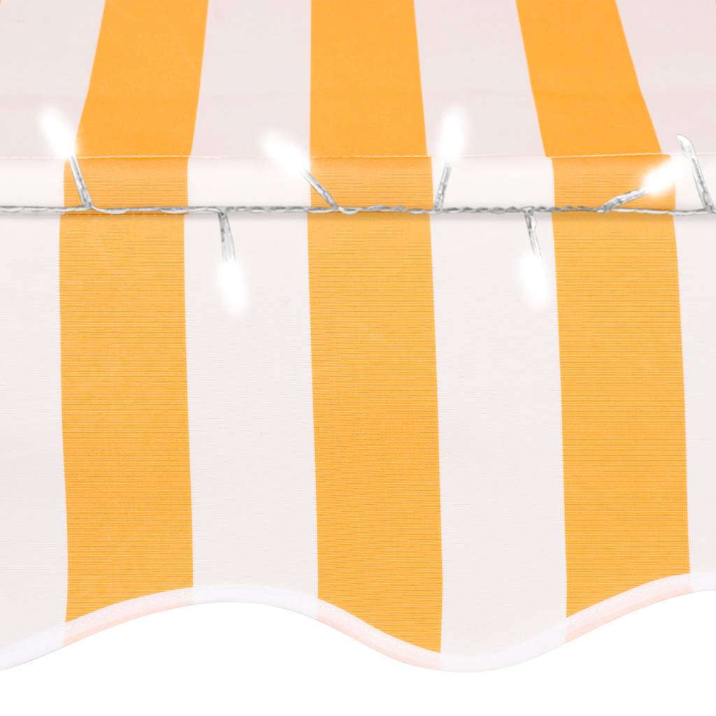 fehér-narancssárga manuális LED-es napellenző 150 cm