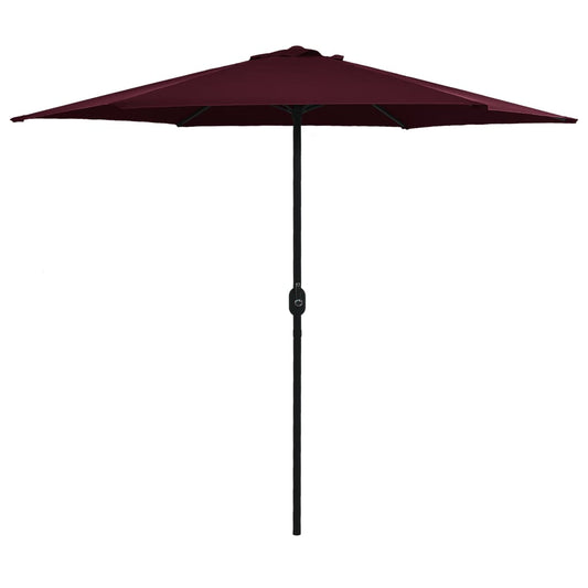 bordóvörös kültéri napernyő alumíniumrúddal 270 x 246 cm