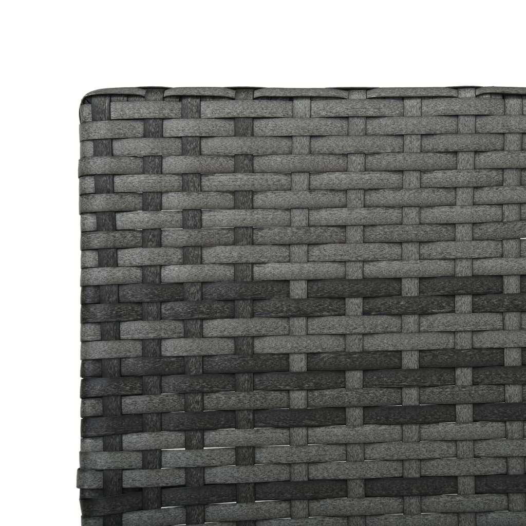 szürke polyrattan napozóágy párnával