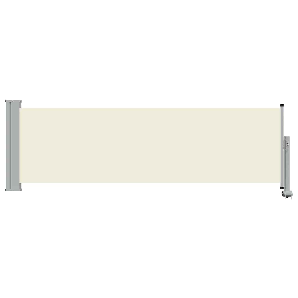 krémszínű kihúzható oldalsó terasz napellenző 80 x 300 cm