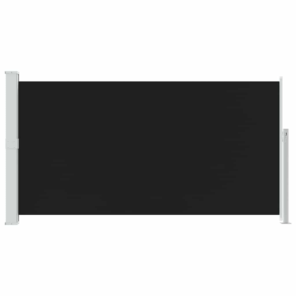 fekete kihúzható oldalsó teraszi napellenző 170 x 300 cm