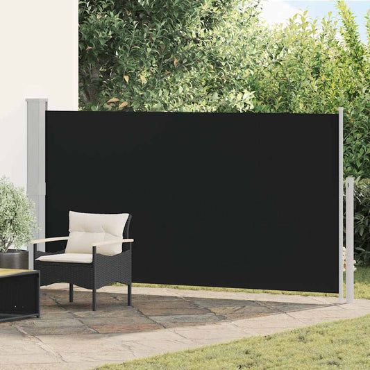 fekete kihúzható oldalsó teraszi napellenző 170 x 300 cm