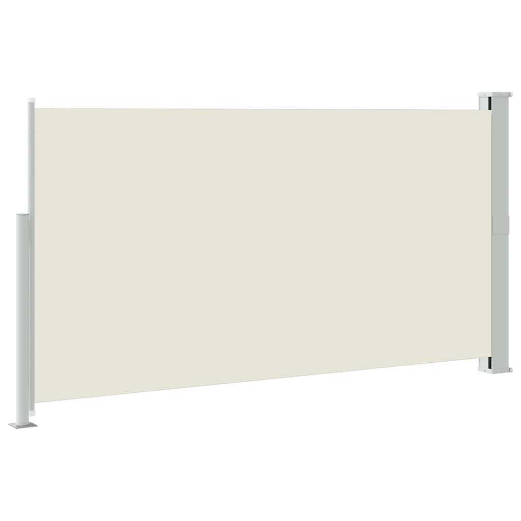 krémszínű kihúzható oldalsó teraszi napellenző 170 x 300 cm