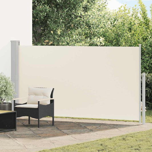 krémszínű kihúzható oldalsó teraszi napellenző 170 x 300 cm