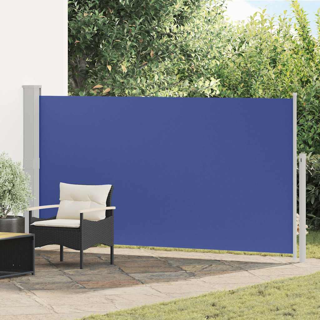 kék kihúzható oldalsó teraszi napellenző 170 x 300 cm