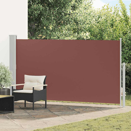 barna kihúzható oldalsó teraszi napellenző 170 x 300 cm
