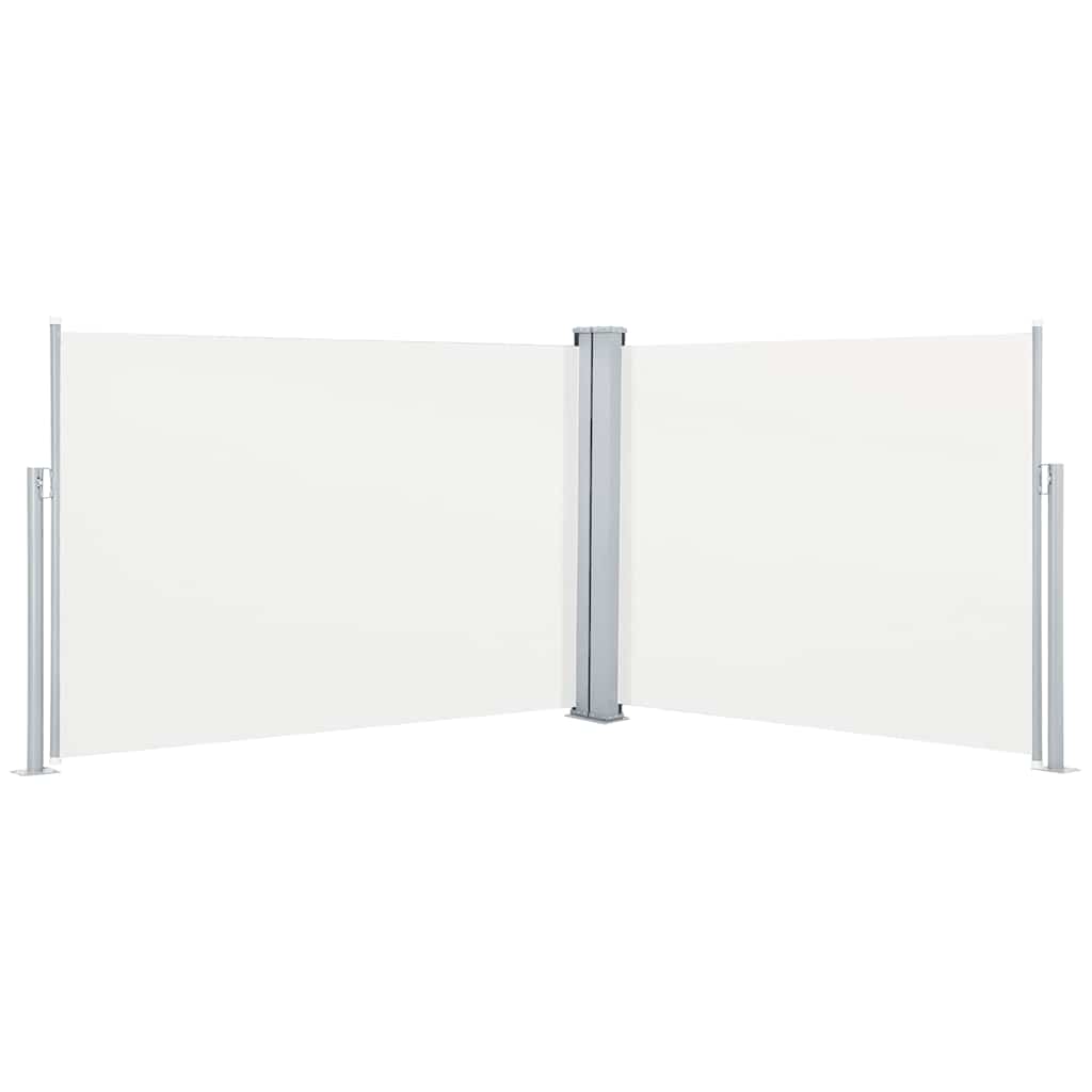 krémszínű behúzható oldalsó napellenző 100 x 1000 cm