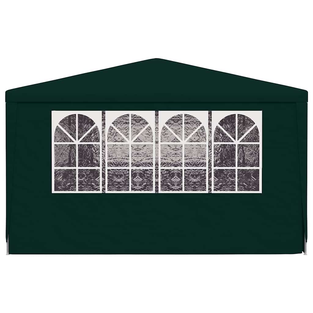 zöld rendezvénysátor oldalfalakkal 4 x 9 m 90 g/m²