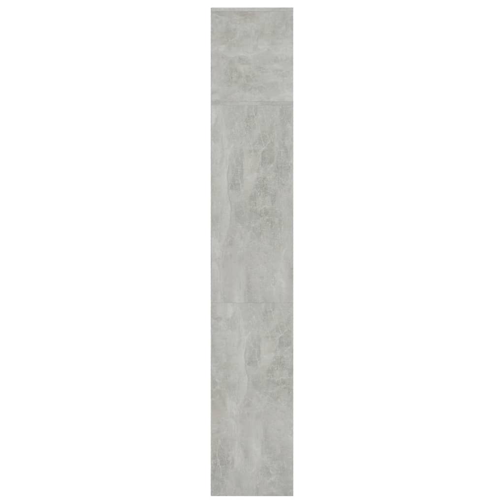 3-részes betonszürke könyv-/TV-szekrényszett 180 x 30 x 180 cm