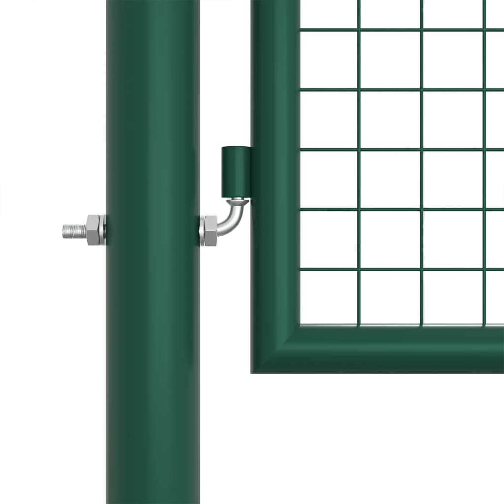zöld acél hálós kerti kapu 400 x 125 cm