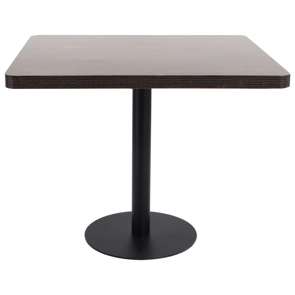 sötétbarna MDF bisztróasztal 80 x 80 cm
