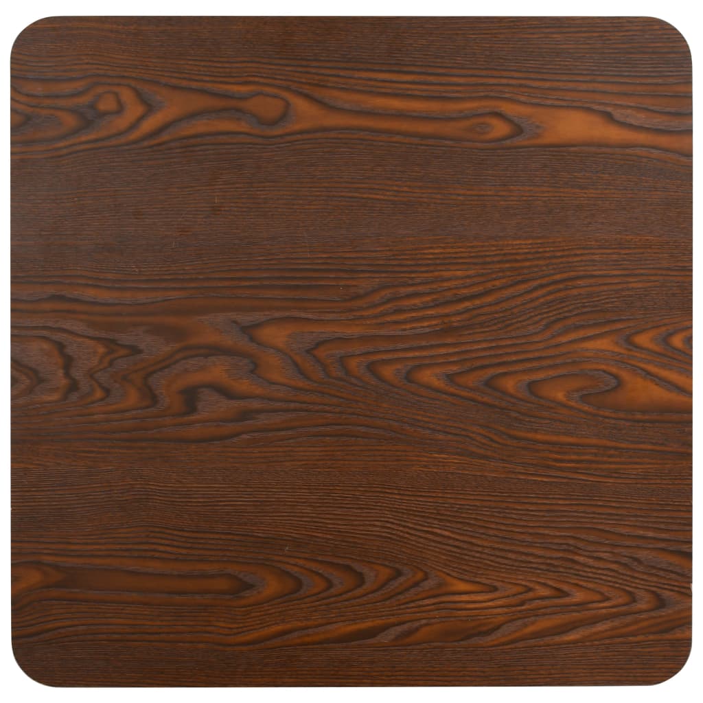 sötétbarna MDF bisztróasztal 80 x 80 cm