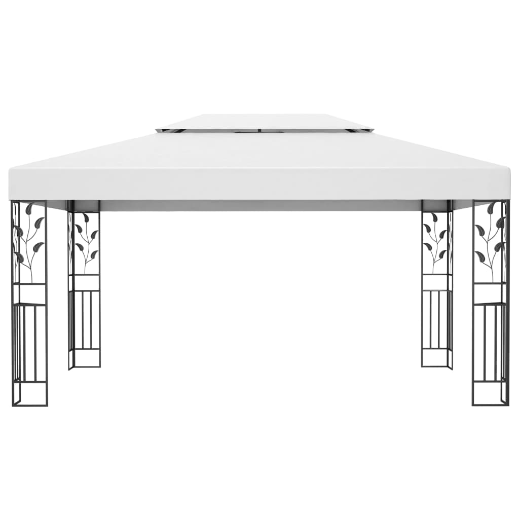 fehér dupla tetős pavilon 3 x 4 m