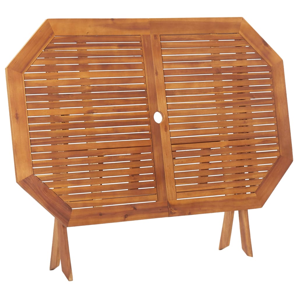 tömör akácfa összecsukható kerti asztal 135 x 85 x 75 cm