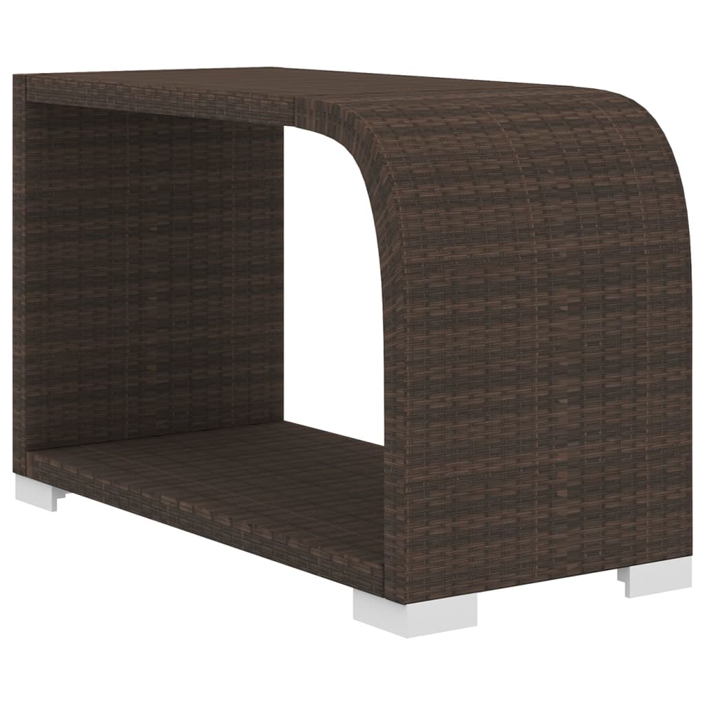 8 részes barna polyrattan kerti bútorszett párnákkal