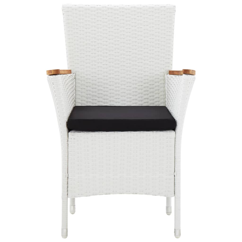 7 részes kültéri fehér polyrattan étkezőgarnitúra