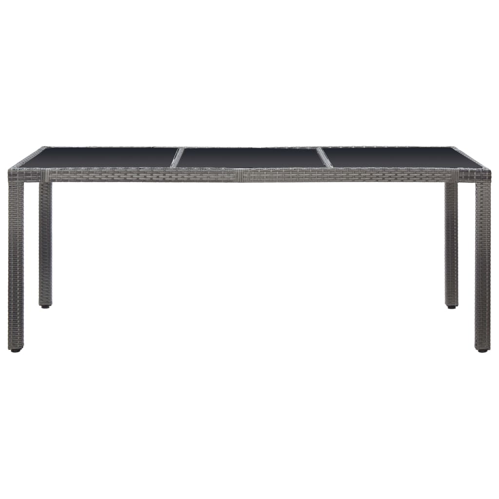 9 részes szürke kültéri polyrattan étkezőgarnitúra