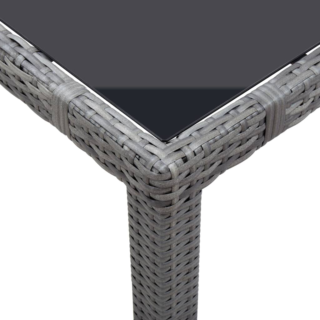 9 részes szürke kültéri polyrattan étkezőgarnitúra