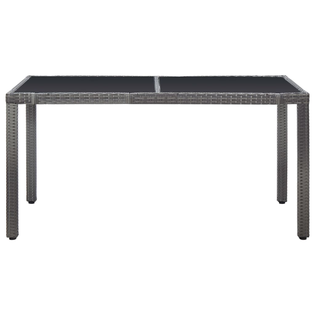7 részes szürke kültéri polyrattan étkezőgarnitúra