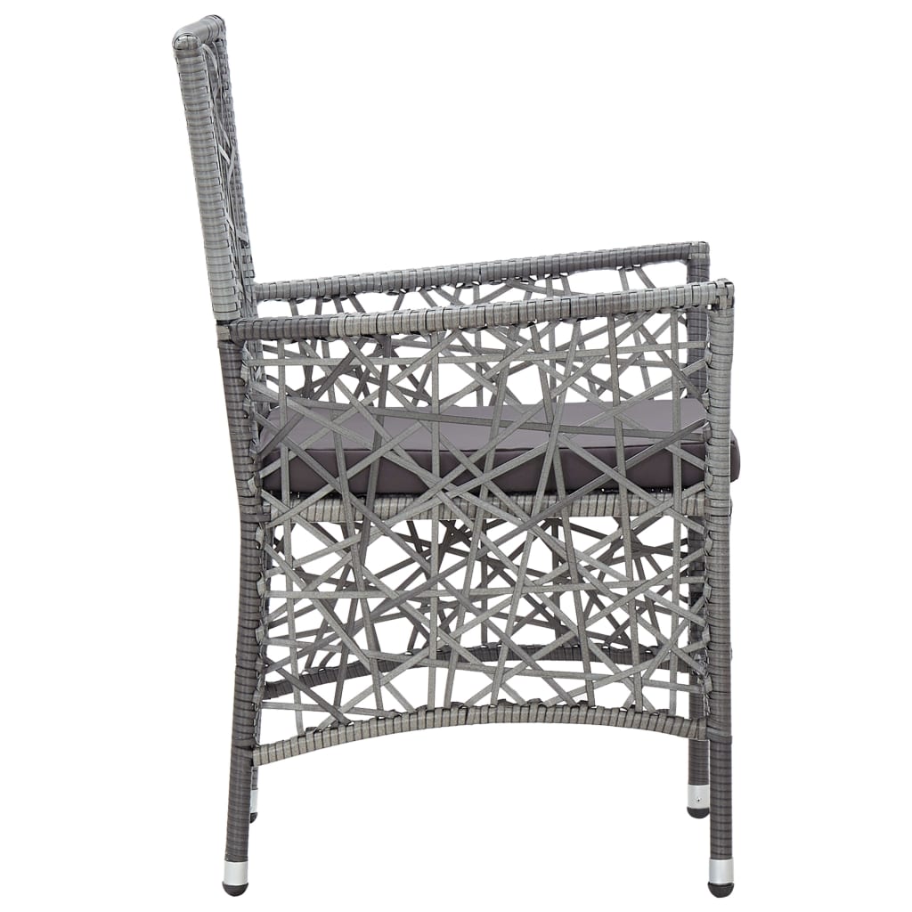 7 részes szürke kültéri polyrattan étkezőgarnitúra