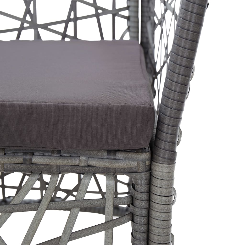7 részes szürke kültéri polyrattan étkezőgarnitúra