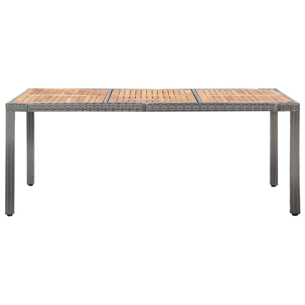 9 részes szürke polyrattan kültéri étkezőgarnitúra párnákkal