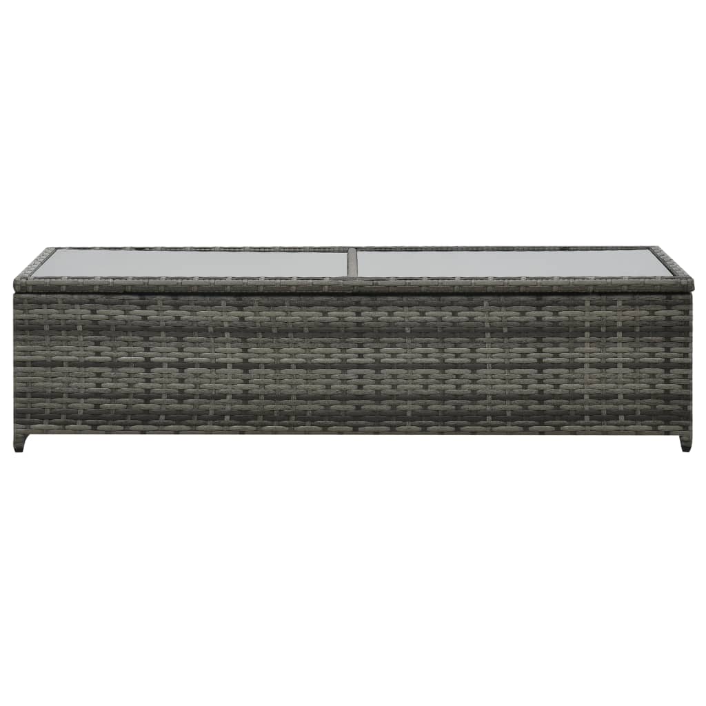 4 részes antracitszürke polyrattan kerti ülőgarnitúra párnákkal