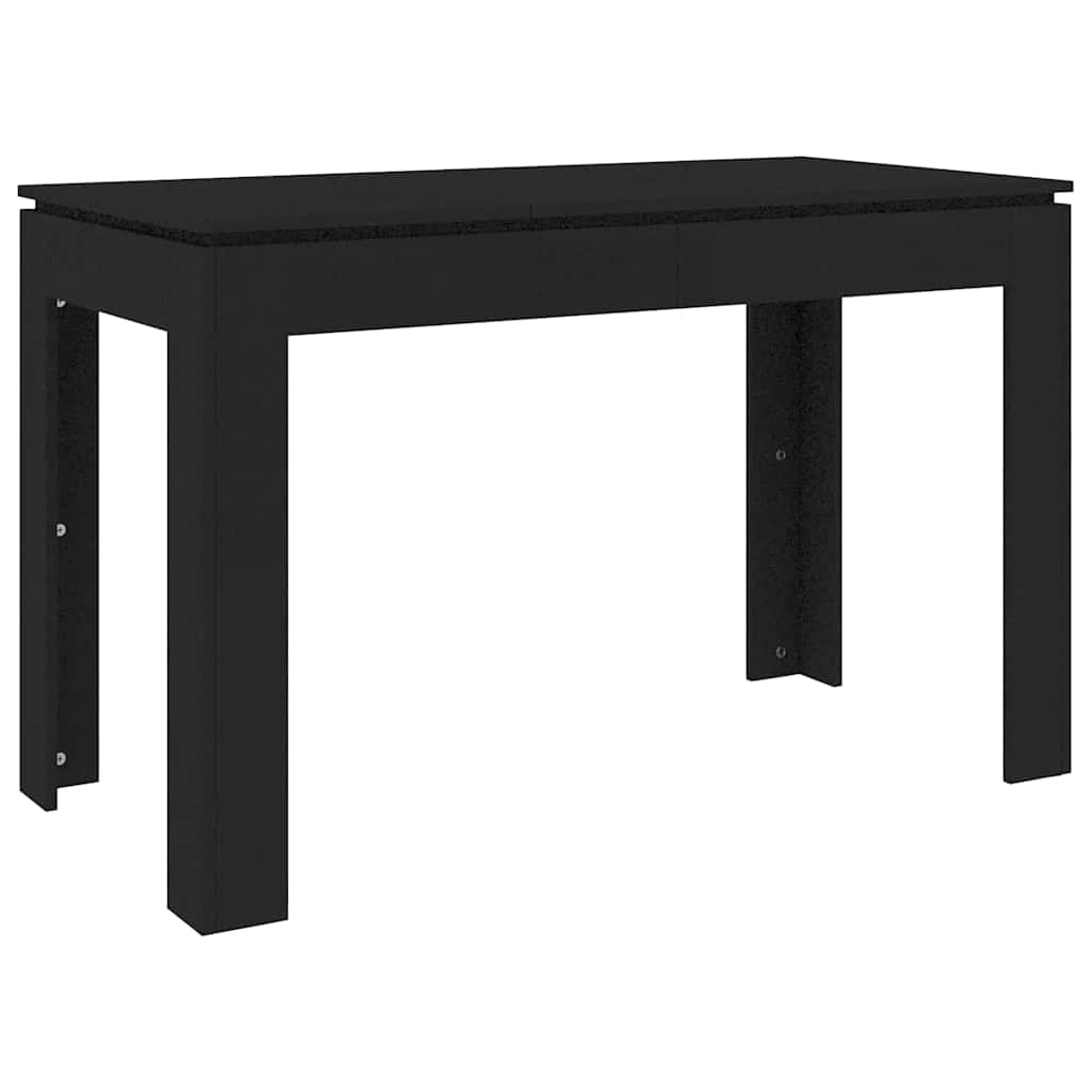 fekete szerelt fa étkezőasztal 120 x 60 x 76 cm