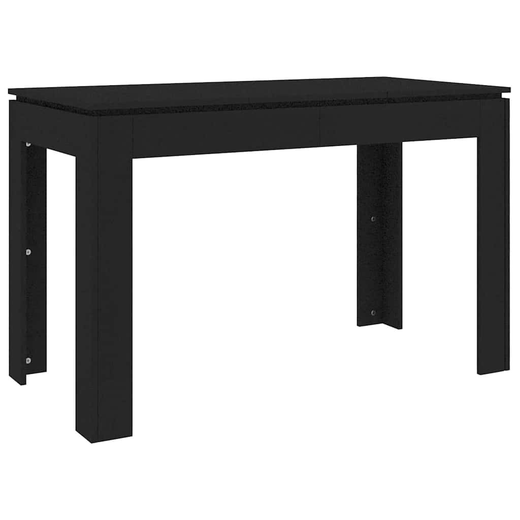 fekete szerelt fa étkezőasztal 120 x 60 x 76 cm