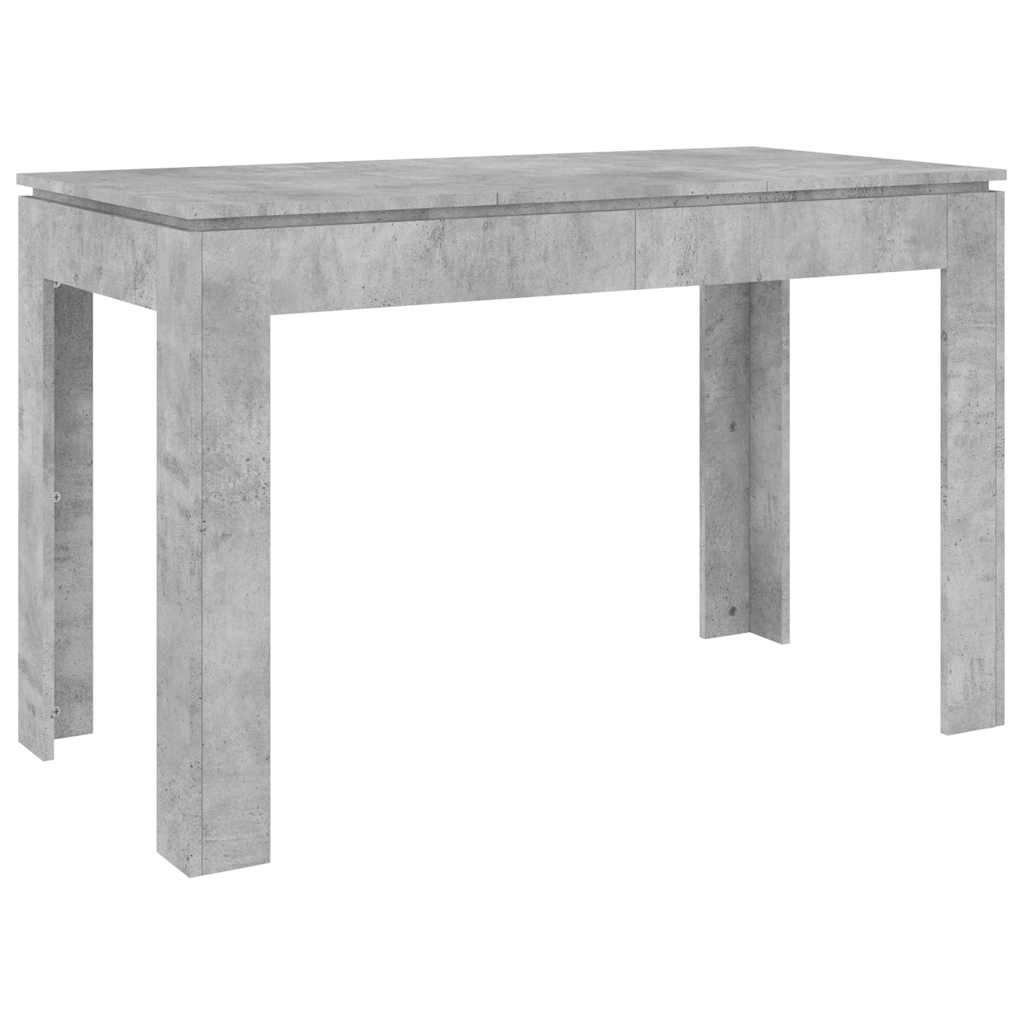 betonszürke szerelt fa étkezőasztal 120 x 60 x 76 cm