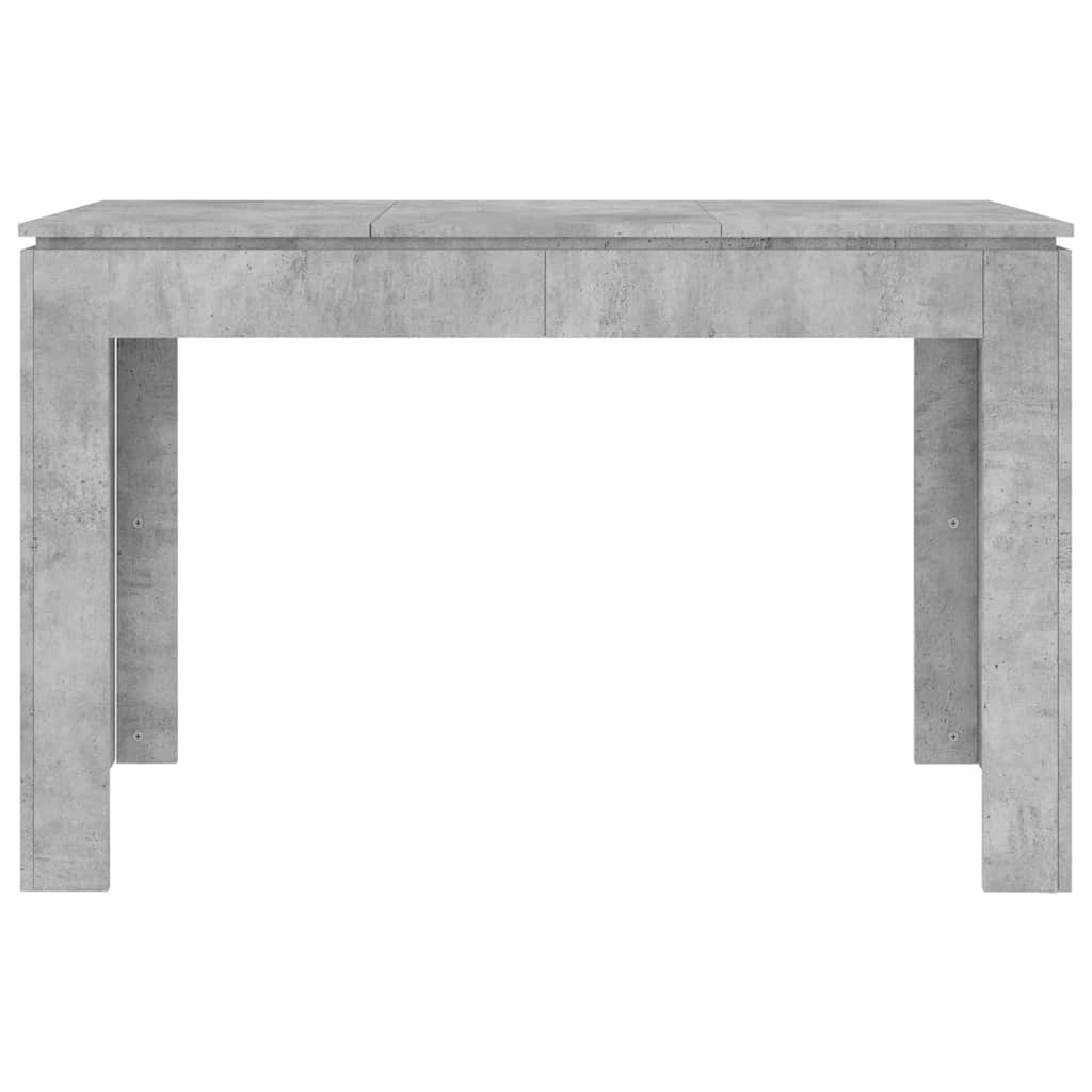 betonszürke szerelt fa étkezőasztal 120 x 60 x 76 cm