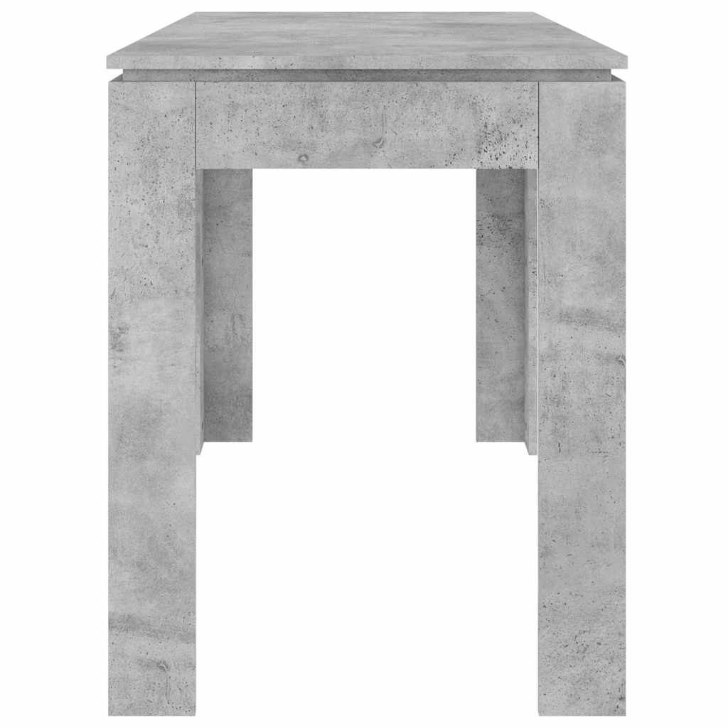 betonszürke szerelt fa étkezőasztal 120 x 60 x 76 cm