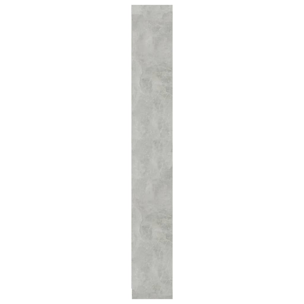 5-szintes betonszürke szerelt fa könyvszekrény 40 x 24 x 175 cm